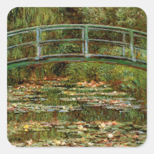Adesivo Quadrado Monet French Bridge Giverney