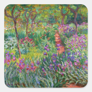 Adesivo Quadrado Monet Iris Garden no Giverny Stickers