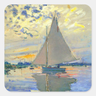Adesivo Quadrado Monet Sailboat no Le Petit-Gennevilliers
