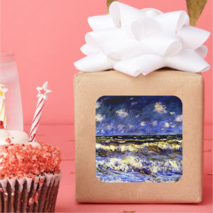 Adesivo Quadrado Monet - Um Mar Tempestade