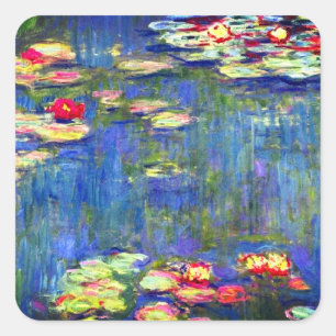 Adesivo Quadrado Monet Water Lily