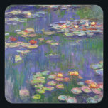 Adesivo Quadrado Monet Water Lily - Pintura de plataforma<br><div class="desc">Monet Water Lily - Esta pintura clássica de Monet foi pintada por Claude Monet em 1916. Faz parte da sua famosa coleção de lírios aquáticos onde ele pinta em seu jardim em Giverney,  França. Uma pintura de obra-prima.</div>