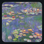 Adesivo Quadrado Monet Water Lily - Pintura de plataforma<br><div class="desc">Monet Water Lily - Esta pintura clássica de Monet foi pintada por Claude Monet em 1916. Faz parte da sua famosa coleção de lírios aquáticos onde ele pinta em seu jardim em Giverney,  França. Uma pintura de obra-prima.</div>