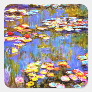 Adesivo Quadrado Monet Waterlilians