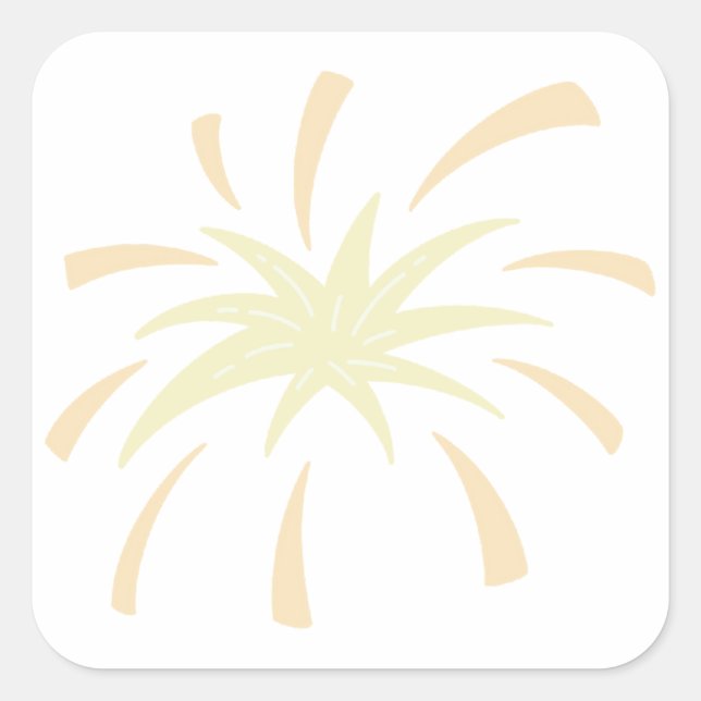 Adesivo Quadrado Monochromatic Doodle Burst (Frente)