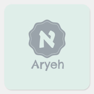 Adesivo Quadrado Monograma Aleph