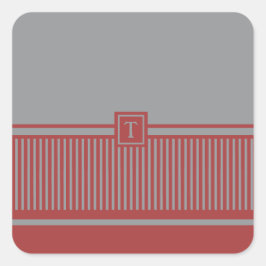 Adesivo Quadrado Monograma com distribuição clássica