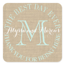 Monograma de Burlap Best Day