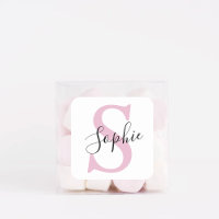Monograma de Nome Personalizado Moderno - Rosa