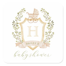 Monograma de repouso de Carruagem bebê | Chá de fr