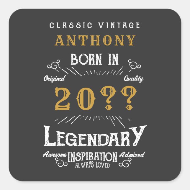 Adesivo Quadrado Monograma de retrorreflectores personalizados de a (Frente)