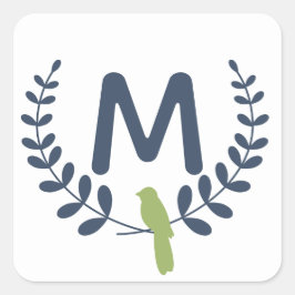 Adesivo Quadrado Monograma É Vinheta de Natal