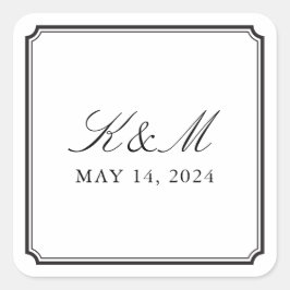 Adesivo Quadrado Monograma formal