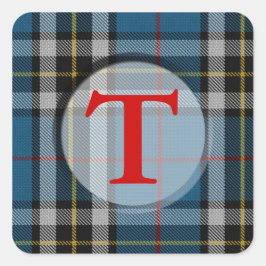 Adesivo Quadrado Monograma/Fotografia da xadrez