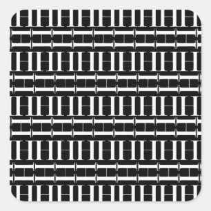 Adesivo Quadrado Monograma - Letra Inicial H