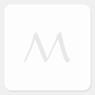 Adesivo Quadrado Monograma Moderno Simples Minimalista Simples