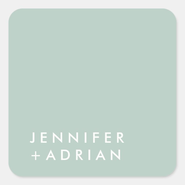 Adesivo Quadrado monograma,nome, (Frente)