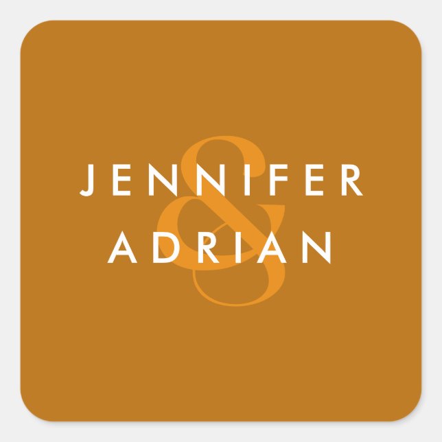 Adesivo Quadrado monograma,nome, (Frente)