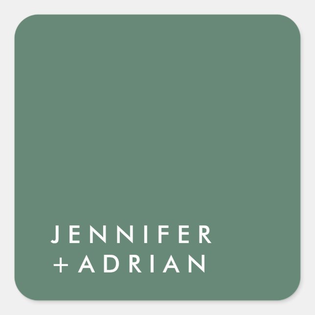 Adesivo Quadrado monograma,nome, (Frente)