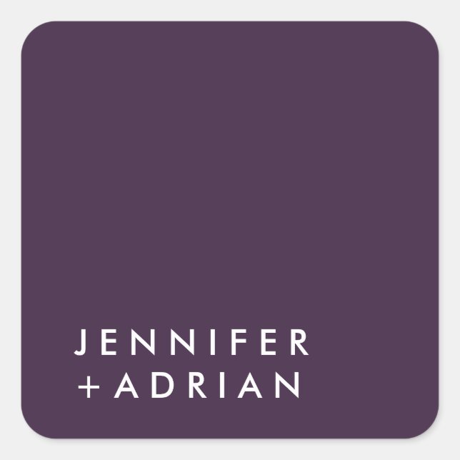 Adesivo Quadrado monograma,nome, (Frente)