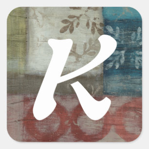 Adesivo Quadrado Monograma Patrimônio Abstrato II