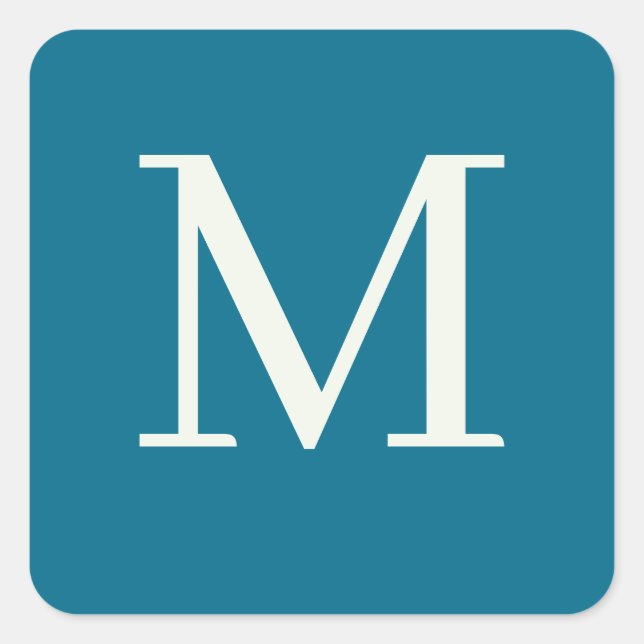 Adesivo Quadrado Monograma personalizado (Frente)