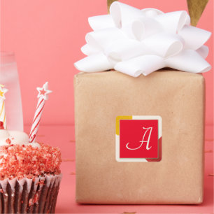 Adesivo Quadrado Monograma - Script A