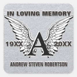 Adesivo Quadrado Monograma Sticker Silver