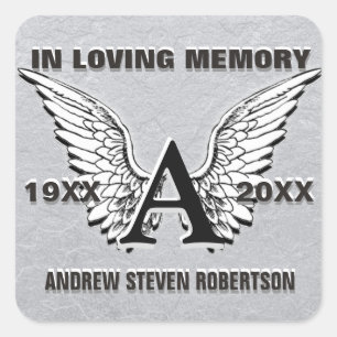 Adesivo Quadrado Monograma Sticker Silver