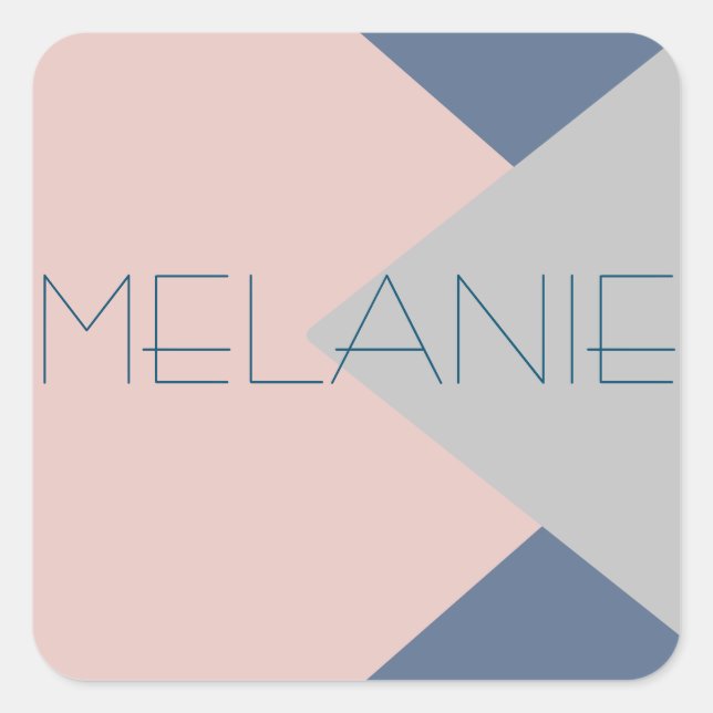 Adesivo Quadrado monograma super moderno de alta costura (Frente)