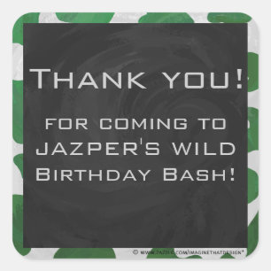 Adesivo Quadrado Monograma Verde-Vaca e Branco