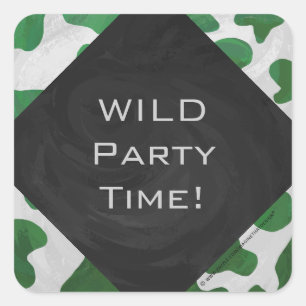 Adesivo Quadrado Monograma Verde-Vaca e Branco