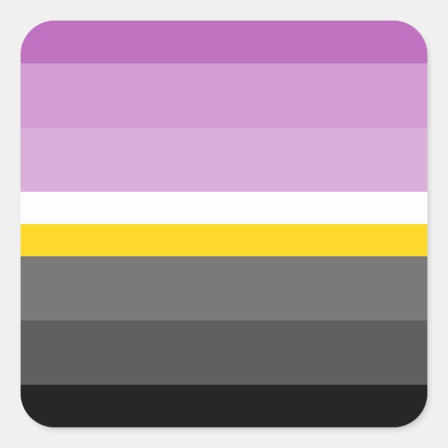 Adesivo Quadrado Monosexual Pride Flag  (Frente)