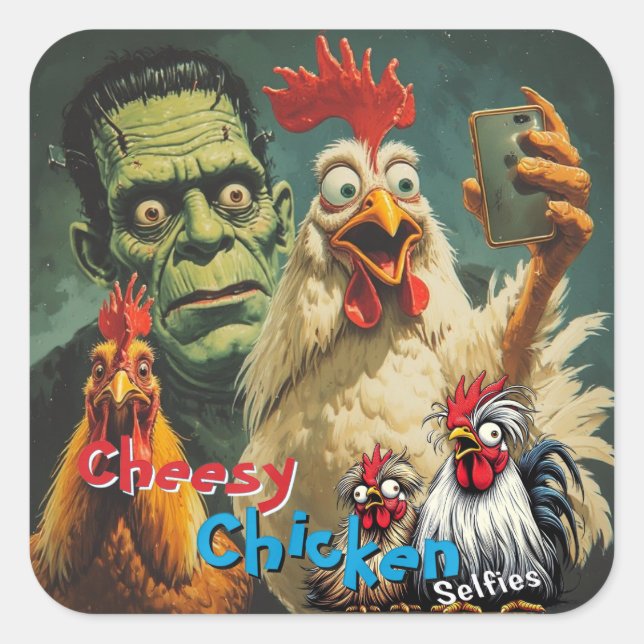 Adesivo Quadrado “Monster BFFs” Anna & Stan Sticker (Frente)