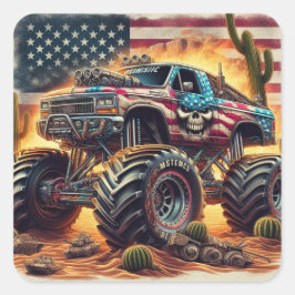 ADESIVO QUADRADO MONSTER TRUCK STICKER