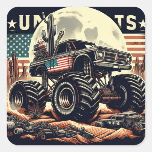 ADESIVO QUADRADO MONSTER TRUCK STICKER