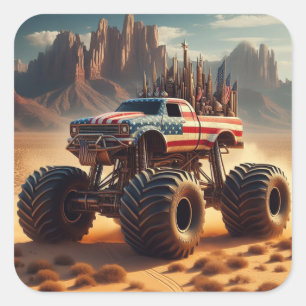 ADESIVO QUADRADO MONSTER TRUCK STICKER