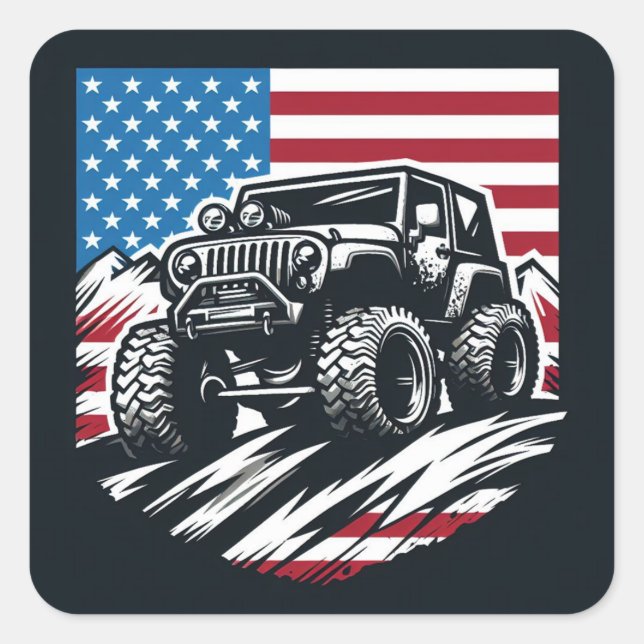 ADESIVO QUADRADO MONSTER TRUCK STICKER (Frente)