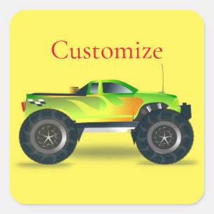 Adesivo Quadrado Monster Truck Thunder_Cove