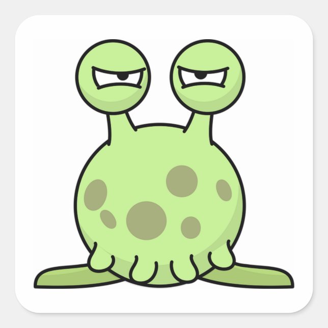 Adesivo Quadrado Monstro de alienígena (Frente)