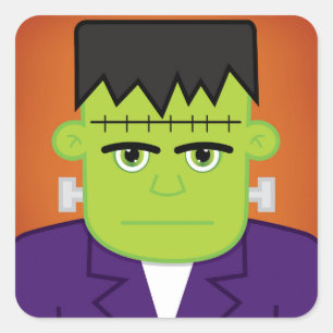 Adesivo Quadrado Monstro verde