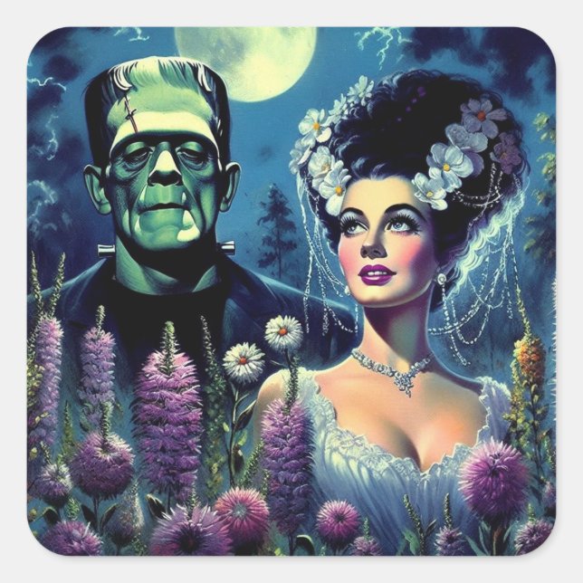 Adesivo Quadrado Monstros Monstrosos Ligados (Frente)