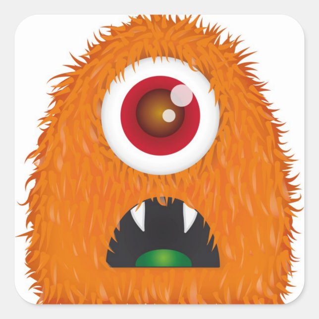 Adesivo Quadrado Monstros Sticker (Frente)
