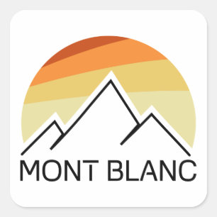 Adesivo Quadrado Mont Blanc France Retro