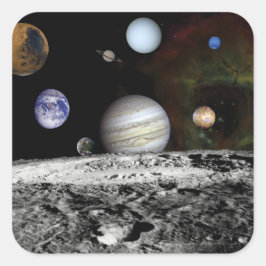 Adesivo Quadrado Montagem Planetária
