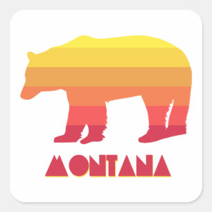 Adesivo Quadrado Montana Bear