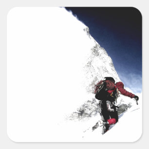 Adesivo Quadrado Montanha Clima Esportes Extremos