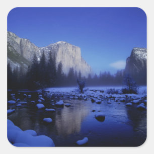 Adesivo Quadrado Montanha El Capitan, Parque Nacional de Yosemite,