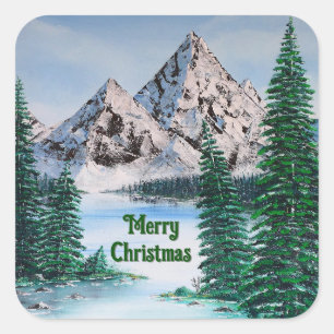 Adesivo Quadrado Montanha Fria