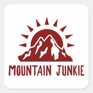 Adesivo Quadrado Montanha Junkie